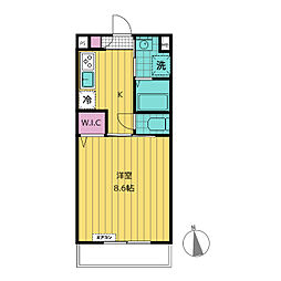 ＩＬ　ＶＩＡＬＥ 7階1Kの間取り