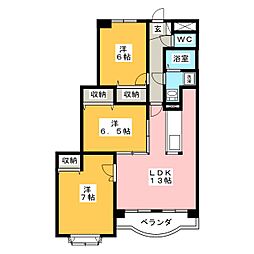 センチュリーヒルズ 3LDKの間取図画像