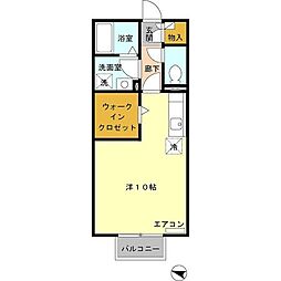 エーマミイ 1階ワンルームの間取り