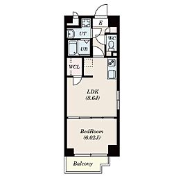 Ｓ−ＦＯＲＴ　津新町 7階1LDKの間取り