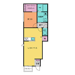 ＵｒｂａｎｏIII 1階1LDKの間取り