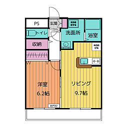 ステイシス久居 3階1LDKの間取り
