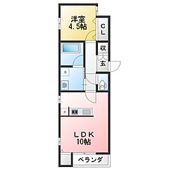 三重県津市新町ＡＰ 303 3階1LDKの間取り
