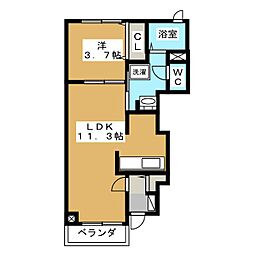 ファールラート2 1LDKの間取図画像
