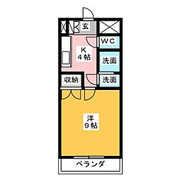 グランドシャリオ2 1Kの間取図画像
