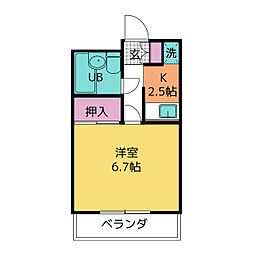 フレッシュパレスT・S 1Kの間取図画像