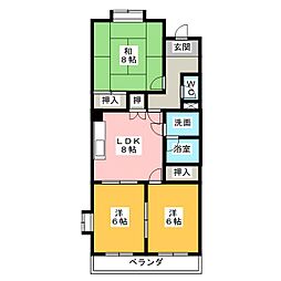 サンシャインガーデン 3LDKの間取図画像