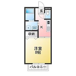 メゾン・エスポワール 1Kの間取図画像