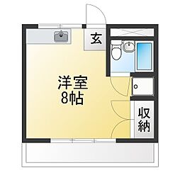 L.WEST ワンルームの間取図画像