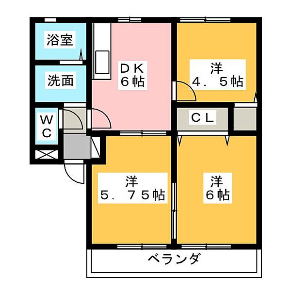 ワンズテル　Ｂ棟 ｜三重県鈴鹿市南堀江１丁目(賃貸アパート3DK・2階・49.85㎡)の写真 その2