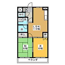 富士見コーポ  ｜ 三重県鈴鹿市寺家５丁目（賃貸マンション2LDK・3階・56.65㎡） その2