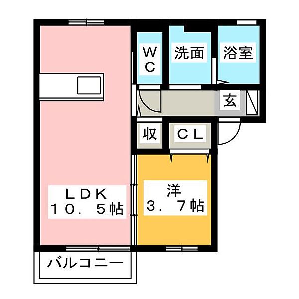 サードニックス ｜三重県鈴鹿市道伯町(賃貸アパート1LDK・1階・36.10㎡)の写真 その2