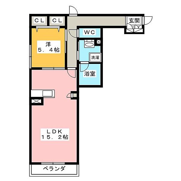 フロイデスプリング ｜三重県鈴鹿市平田東町(賃貸アパート1LDK・2階・53.68㎡)の写真 その2