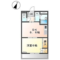 サンヒルズ鈴鹿 1DKの間取図画像
