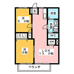 間取図画像 2LDK