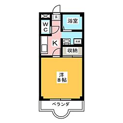 マンションサーキット 1Kの間取図画像