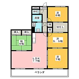 ルミエール・モリB 4LDKの間取図画像