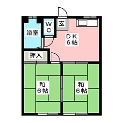 コーポいとう 2DKの間取図画像