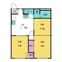 フォーラム 3DKの間取図画像