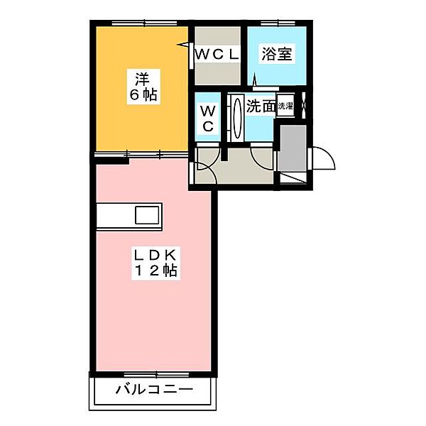 コンフィアンス ｜三重県桑名市大字大福(賃貸アパート1LDK・2階・45.04㎡)の写真 その2