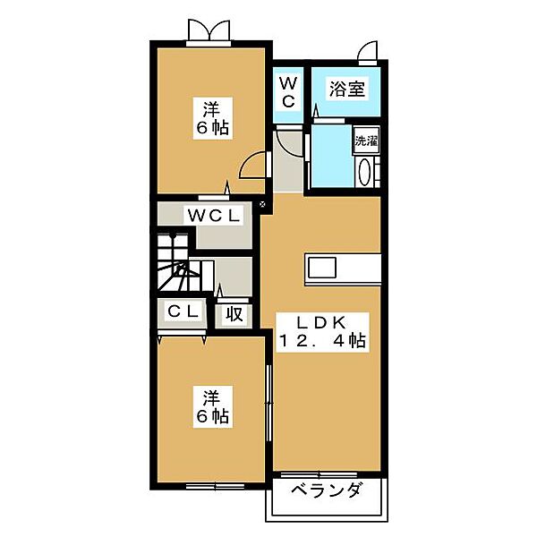 アルカンシェルI ｜三重県桑名市大字江場(賃貸アパート2LDK・2階・58.75㎡)の写真 その2