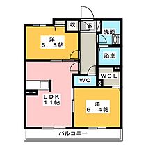 ルーチェ  ｜ 三重県桑名市大字星川（賃貸アパート2LDK・1階・55.46㎡） その2