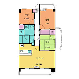 Ｅｓｐａｃｉｏ　Ｓｕｅｎｏ 3階3LDKの間取り