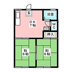 間取図画像 2DK