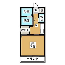ガノスC 1Kの間取図画像