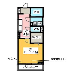 Hope 1Kの間取図画像