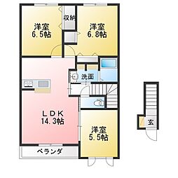 エテルノ・レガーロC棟 3LDKの間取図画像