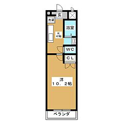 サンフォレスト・TOMO 1Kの間取図画像