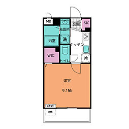 bijoux 1Kの間取図画像
