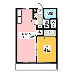 ファミール正和 1LDKの間取図画像