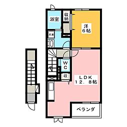 エスペランサ2 1LDKの間取図画像