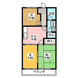 イーストバレー 3DKの間取図画像