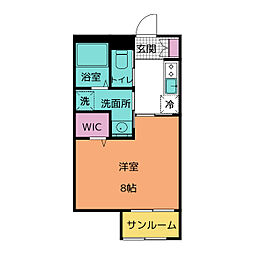 BLUESKY 1Kの間取図画像