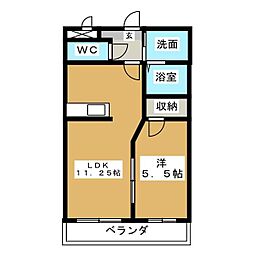 グランアート 1LDKの間取図画像