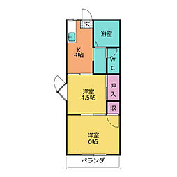 カノン 2Kの間取図画像