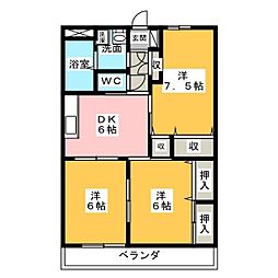 エンペラー堀 3DKの間取図画像