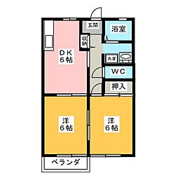 るびなす 2DKの間取図画像