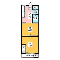 HIGHマンションパールスカイ 1LDKの間取図画像