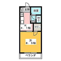 Pastello 1Kの間取図画像