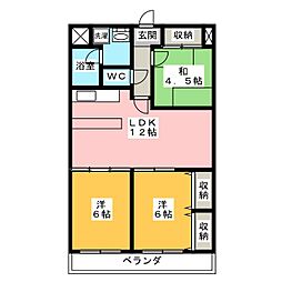 マンションハウプトブルク 3LDKの間取図画像