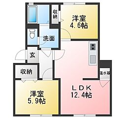 🉐敷金礼金0円！🉐テクノハイツ藤　Ｄ
