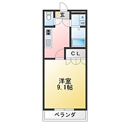 グランシャリオ 1Kの間取図画像
