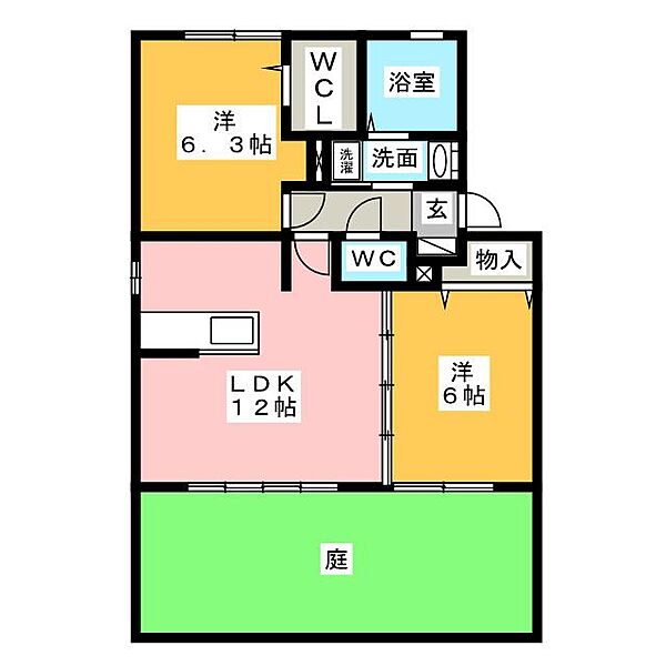 春夏秋冬　秋 ｜三重県松阪市郷津町(賃貸アパート2LDK・1階・55.44㎡)の写真 その2