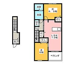 花メゾンＢ  ｜ 三重県松阪市中林町（賃貸アパート2LDK・2階・58.86㎡） その2