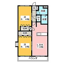 クローバーグリーンII  ｜ 三重県松阪市曽原町（賃貸マンション2LDK・2階・57.85㎡） その2