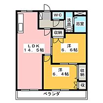 ヴィラＮＡＫＡＧＡＷＡII  ｜ 三重県松阪市嬉野中川新町４丁目（賃貸マンション2LDK・1階・57.75㎡） その2